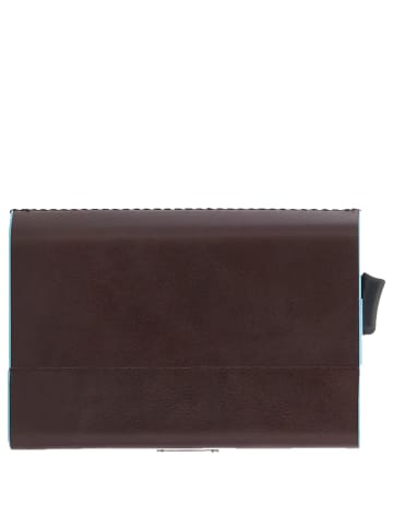 Piquadro Blue Square - Kreditkartenetui 10cc 10 cm RFID in mahogany