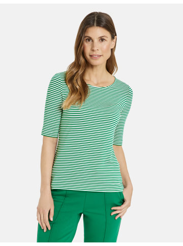 Gerry Weber T-Shirt 1/2 Arm in Vibr. Green/Offwhite Stripes