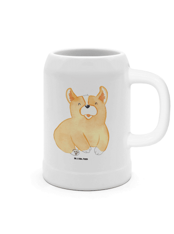 Mr. & Mrs. Panda Seidel Corgie ohne Spruch in Weiß