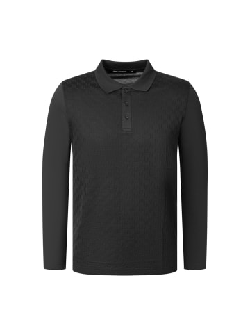 Karl Lagerfeld Langarm-Poloshirt 745007 in schwarz