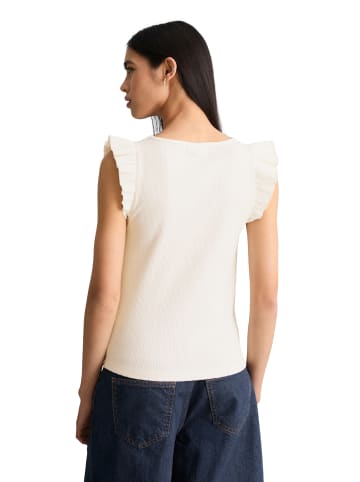 Marc O'Polo DENIM Ärmelloses Volant-Top regular in Silky White