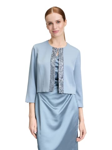 Vera Mont Blazer-Jacke mit Glanzeffekt in Light Steel Blue