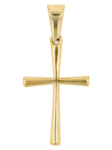 Adeliás Damen Anhänger – Kreuz Kreuzanhänger aus Edelstahl in gold