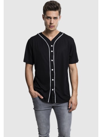 Urban Classics Short Sleeve Shirt in blk/wht