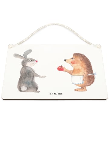 Mr. & Mrs. Panda holzbild Hase Igel ohne Spruch in Weiß