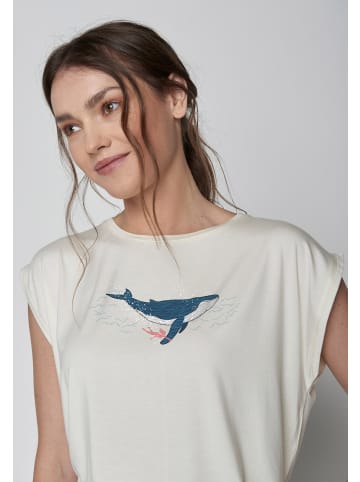 GreenBomb Timid Animal Whale Dive in Creme Weiß