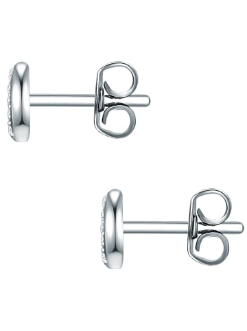 Lulu & Jane Ohrstecker verziert mit Kristallen von Swarovski® weiß in silber