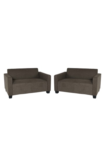 MCW Sofa-Garnitur 2x 2er Sofa Moncalieri, Braun
