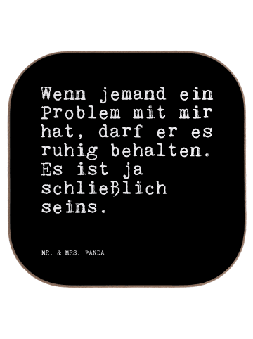 Mr. & Mrs. Panda Tassen Untersetzer Wenn jemand ein Problem... m... in Schwarz