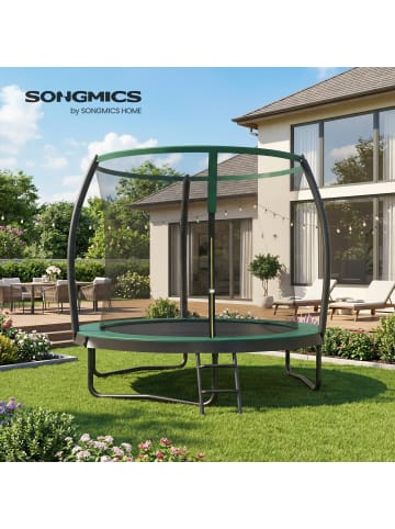 SONGMICS Trampolin Saul in Schwarz-Dunkelgrün - Ø244 cm