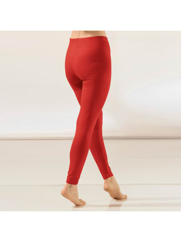 REDBEST Single-Jersey Leggings, lang 2er-Pack in rot/schwarz