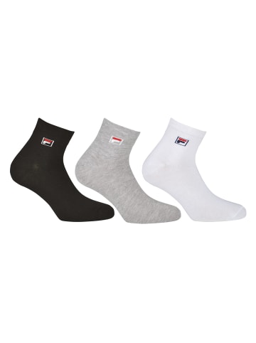 Fila Socken 3er Pack in Schwarz/Weiß/Grau