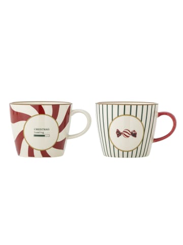Bloomingville Yule Becher mehrfarbig aus Steingut 2er in diverse