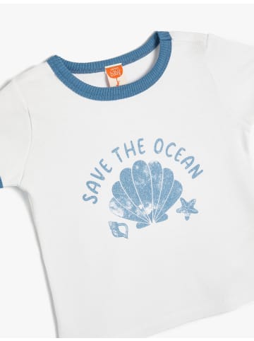 KOTON T-shirt in Weiß