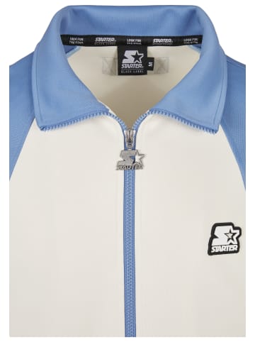 STARTER Track Jacket in plwht/hrznblu/clfrnyllw