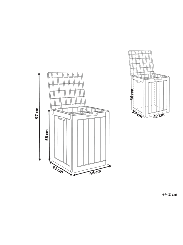 Beliani Truhe MEDELLIN in Beige - (W) 46 x (H) 58 x (L) 43 cm