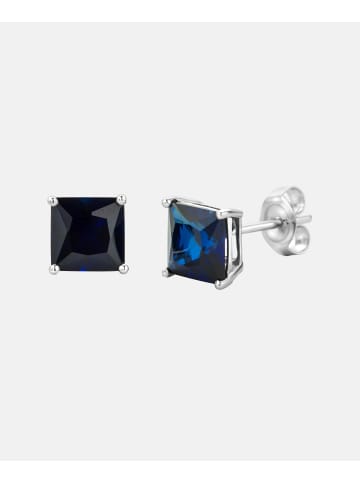 Diamant L'éternel Ohrstecker aus 375 Weißgold mit Saphir
