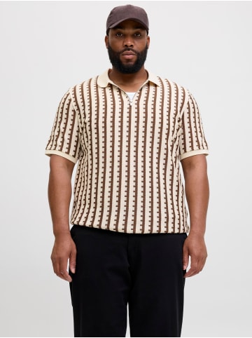 JACK & JONES PLUS Poloshirt in Cloud Dancer