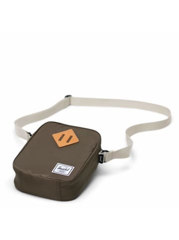 Herschel Heritage - Umhängetasche 17.5 cm (black) in ivy green/light pelican