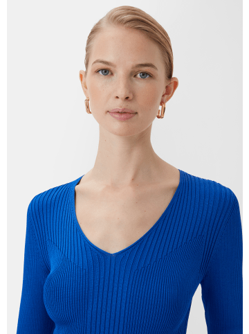 comma Strickpullover langarm in Blau