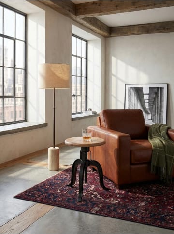 KADIMA DESIGN Drehhocker | Akazie/Metall, 39x62,5cm, Höhenverstellbar