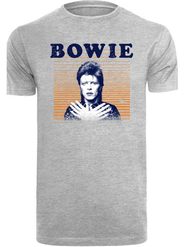 F4NT4STIC T-Shirt David Bowie Orange Stripes in grau meliert