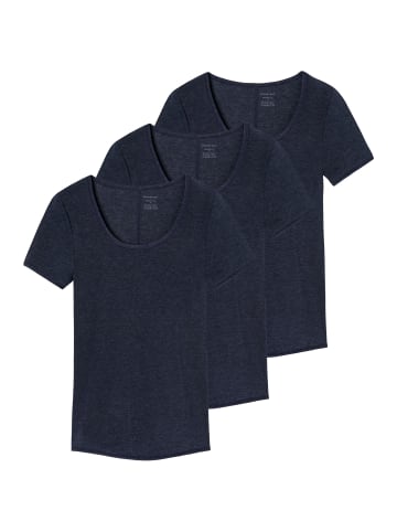 Schiesser Unterhemd / Shirt Kurzarm Personal Fit in Nachtblau