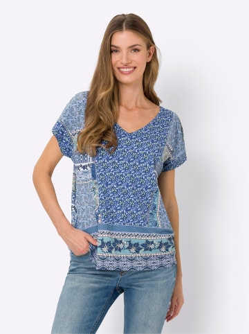 Heine Kurzarmshirt in jeansblau-bleu-bedruckt