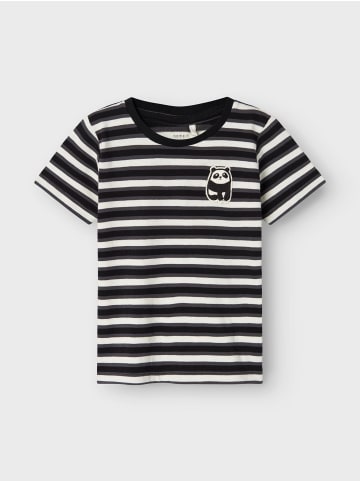 name it T-Shirt 2er-Set Print Design Rundhals Kurzarm in Schwarz-2