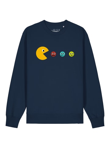 wat? Apparel Sweatshirt Pacmännchen in Dunkelblau