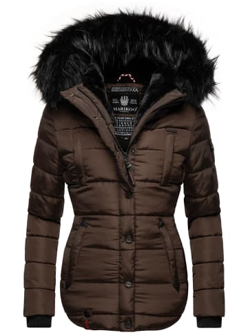 Marikoo Steppjacke Lotusblüte in Dark Choco