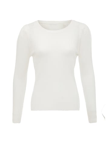 leo selection Damen Strickpullover in Weiss