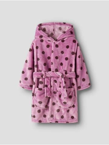 name it Bademantel mit Kapuze Punkte-Print Nmfraveq in full blooming pink