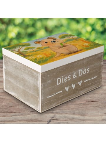 Mr. & Mrs. Panda Truhe Quokka Happy Design ohne Spruch in Weiß