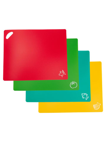 Intirilife 4er Set bunte Schneidebretter in Bunt