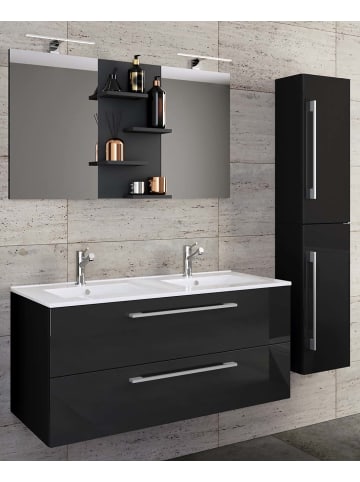 ebuy24 Badmöbelset BudasiS Schwarz 111 x 47 cm