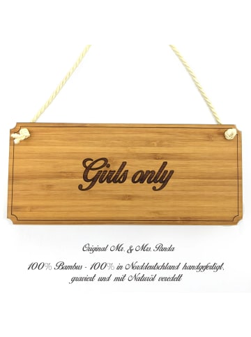 Mr. & Mrs. Panda Schild Girls only mit Spruch in Keine Angabe