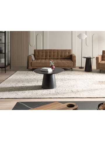 Beliani Schlafsofa ABERDEEN in Braun/Schwarz - (W) 186 x (H) 83 x (L) 88 cm