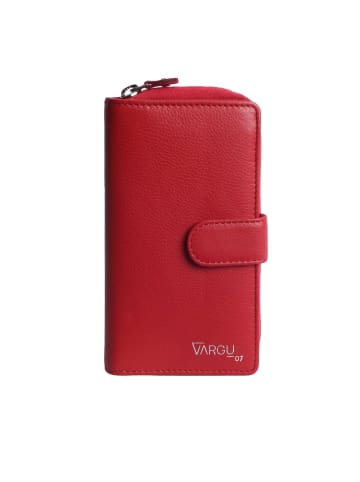 VARGU Echtleder Geldbörse SABA 1-A mono in red