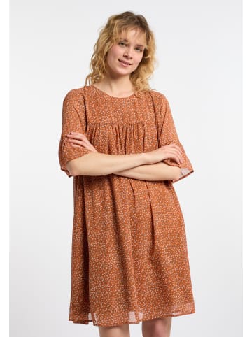 DreiMaster Damen Kleid in Orange Mehrfarbig