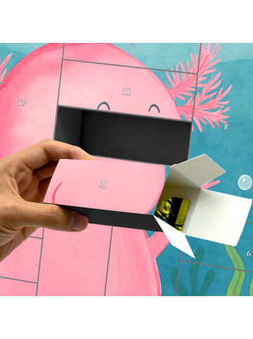 Mr. & Mrs. Panda Adventskalender Axolotl Hurra Design ohne Spruch in Weiß