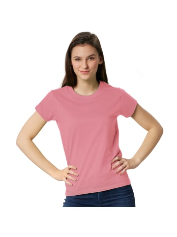 tectake Einfarbiges T-Shirt für Frauen, rosa