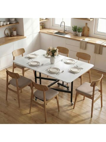 HOMCOM Esstisch in Weiß 120L x 80B x 73H cm
