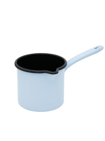Riess Schneltopf mit Stiel Backemaille in Schwarz