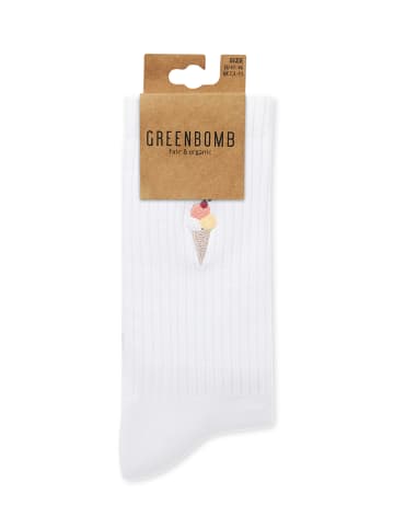 GreenBomb Tennis Socks Ice Waffle in Weiß
