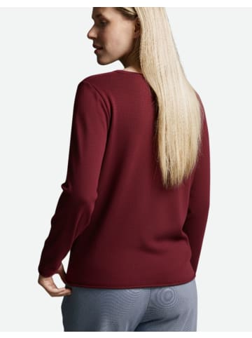 Cotton Candy Langarmshirt in burgundy melange