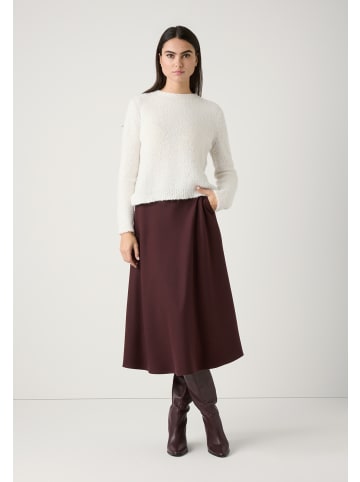 More & More Rundhalspullover mit Bouclé-Struktur in off white