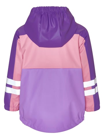 Playshoes Regen-Jacke 3-in-1 in violett/rosa