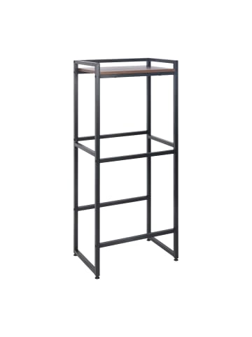 relaxdays Getränkekistenregal in Braun/ Schwarz - (B)47 x (H)117 x (T)32 cm