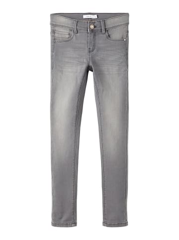 name it Mädchen Skinny Fit Jeanshose in Grau